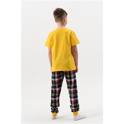 Пижама с брюками для мальчика Киборг с коротким рукавом Оранжевый