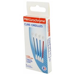 Mercurochrome Cure-Oreilles Lavables et R?utilisables 4 Unit?s