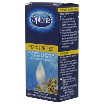 Optone Solution Oculaire Apaisante Yeux Irrit?s 10 ml
