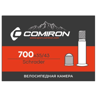 Камера для велосипеда бутиловая COMIRON 700X35/43 Schrader 32mm 178g
