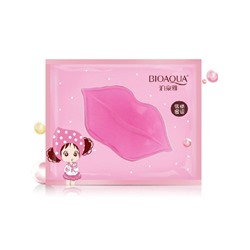 Патч для губ Bioaqua Pink Collagen Lip Mask Care Gel Membrane Moisture Anti-Ageing (ряд - 10 штук)