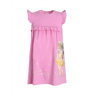 ПЛ-670/2 Платье Ивушка-2 с шелкографией Розовый