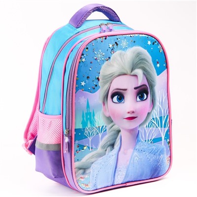 Рюкзак школьный, 39 см х 30 см х 14 см "Эльза", Холодное сердце