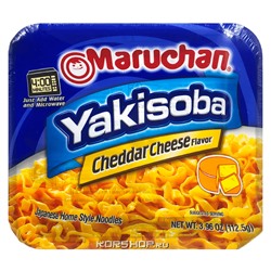 Лапша б/п Якисоба со вкусом сыра чеддар Yakisoba Maruchan, США, 112,5 г Акция