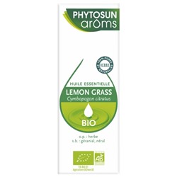 Phytosun Ar?ms Huile Essentielle Lemon Grass (Cymbopogon citratus) Bio 10 ml
