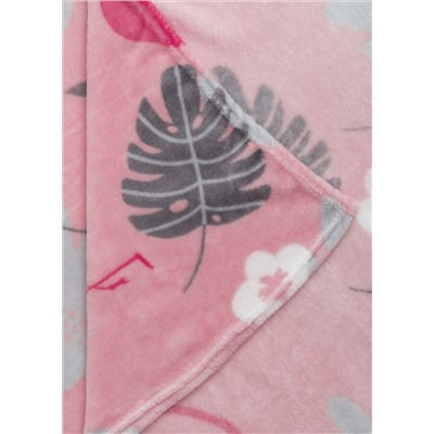 Плед фланель Absolute "Фламинго", розовый, серый (tr-201259-gr)