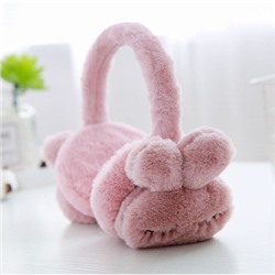 Наушники зимние детские, арт КД100, цвет:кролик розовая пудра