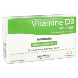 Laboratoire Novomedis Immunit? Vitamine D3 1000 UI 30 Capsules Molles
