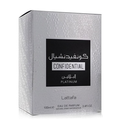 Lattafa Confidential Platinum edp for man 100 ml