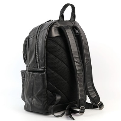 Кожаный дорожный рюкзак 5608 Блек