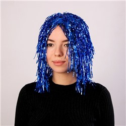 Карнавальный парик «Дождь», 35 см, цвет синий