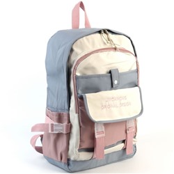 Женский текстильный рюкзак 8620 Голубой/Розовый