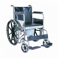Кресло-коляска TRIVES (с туалетом,цельнолитые резиновые колеса) CA609BE