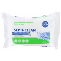 Gifrer Septi-Clean Lingettes D?sinfectantes 2en1 Mains et Surfaces 30 Lingettes