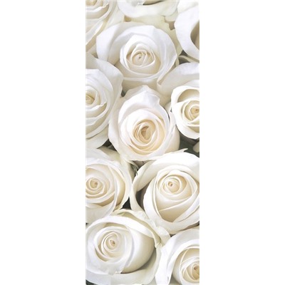 Рулонная штора лен "Розы белые" (d-200037-gr)