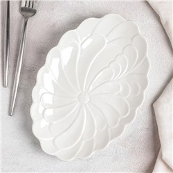 Блюдо керамическое «Ромашка», 25×17×3 см