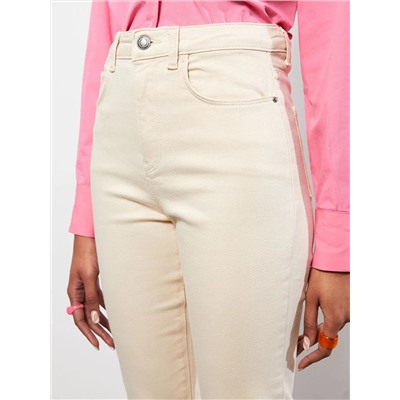 Узкие женские брюки из габардина со средней талией и прямыми карманами LCW CASUAL