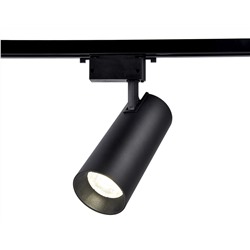 Трековый однофазный светодиодный светильник GL5859 BK черный LED 20W 4200K 24°