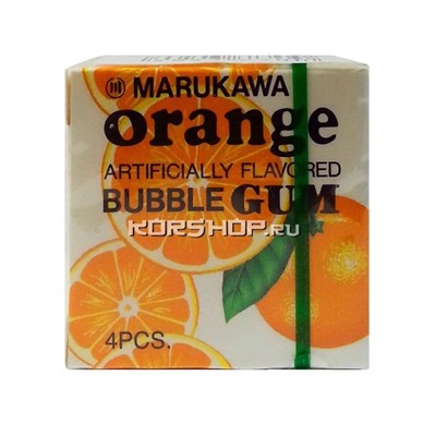 Жевательная резинка Marukawa (4 шарика) с апельсиновым вкусом, Япония, 5,4 г Акция
