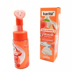 Пенка для умывания Karite Make-Up Remover Peach silky milk 150мл оптом