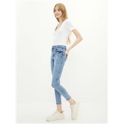 Женские узкие джинсы с карманами