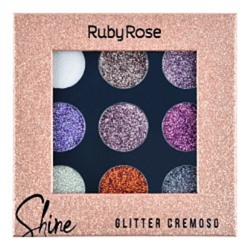 RUBY ROSE Палетка кремовых глиттеров Shine Gold НВ-8407 тон 1