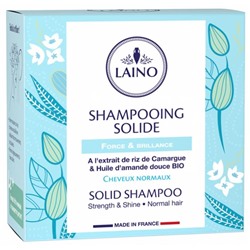 Laino Shampoing Solide Force and Brillance Cheveux Normaux 60 g