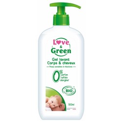 Love and Green Gel Lavant Corps and Cheveux Bio 500 ml