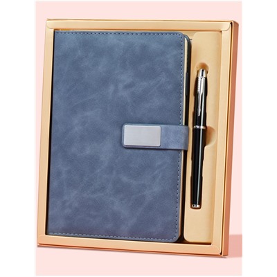Подарочный набор в коробке, блокнот и ручка, арт БК2, цвет:2559 чёрный