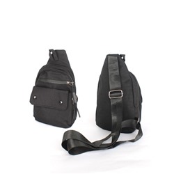 Рюкзак (сумка)  муж Battr-6-123  (однолямочный),  2отд,  плечевой ремень,  2внеш+1внут/карм,  черный 257851