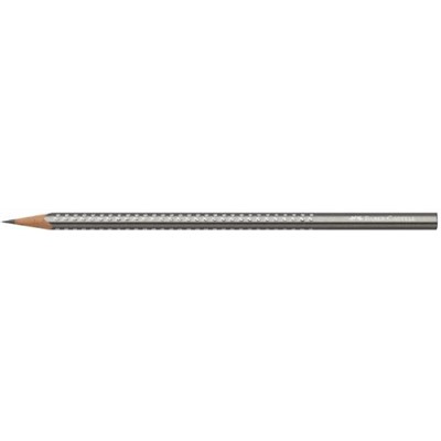 Чернографитный карандаш Sparkle Metallic, серебряный корпус, в картонной коробке, 12 шт