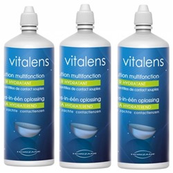 Vitalens Solution Multifonction pour Lentilles de Contact Souples Lot de 3 x 360 ml