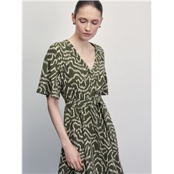 платье женское зеленый абстракция