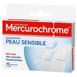 Mercurochrome Peau Sensible 40 Pansements