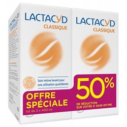 Lactacyd Classique Soin Intime Lavant Lot de 2 x 400 ml