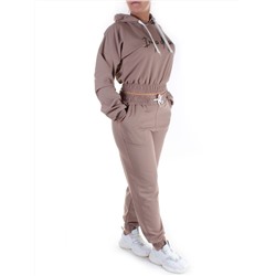 Y294 BROWN Спортивный костюм женский (100% хлопок)