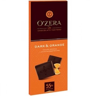 «OZera», горький шоколад с апельсиновым маслом «Dark&Orange», 90 гр.