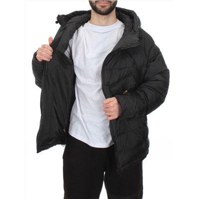 MR-7744 BLACK Куртка мужская зимняя (150 гр. холлофайбер)