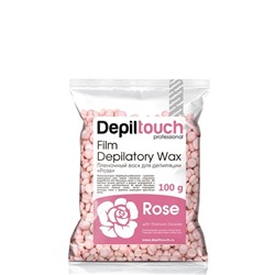Depiltouch Натуральный пленочный воск Rose с ароматом розы 100 г