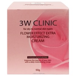 Увлажняющий крем для лица Flower Effect 3W Clinic, Корея, 50 мл Акция