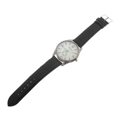 Часы наручные кварцевые мужские "Ланьера", d-3.5 см, хром