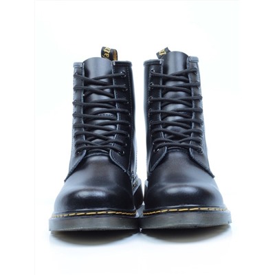 01-B6019-1 BLACK Ботинки демисезонные женские (натуральная кожа)
