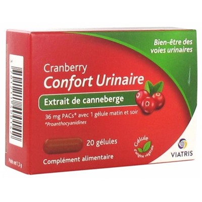 Viatris Cranberry Confort Urinaire 20 G?lules