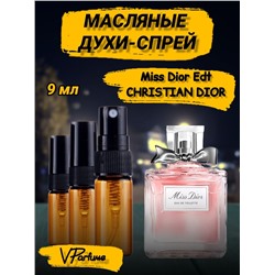 Масляные духи-спрей Christian Dior Miss Dior Edt (9 мл)