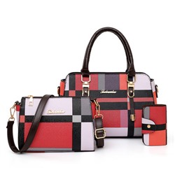Комплект сумок из 3 предметов, арт А75, цвет:красный