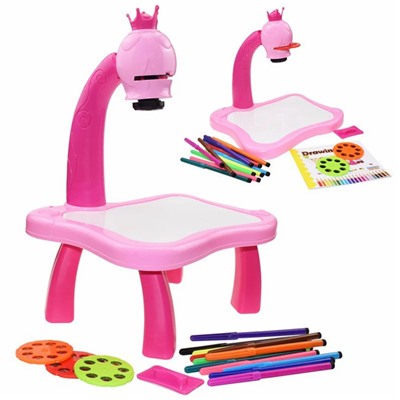 Детский стол для рисования с проектором для девочки (в ассортименте)