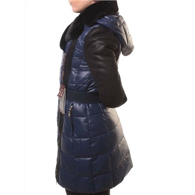 KY86-5177 Пальто женское зимнее (тинсулейт, искусственная кожа, искусственный мех)