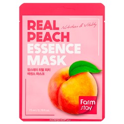 Тканевая маска с экстрактом персика Real Peach Essence Mask FarmStay, Корея, 23 мл Акция