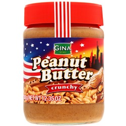 Арахисовая паста с кусочками арахиса Gina Peanut butter crunchy 350 гр