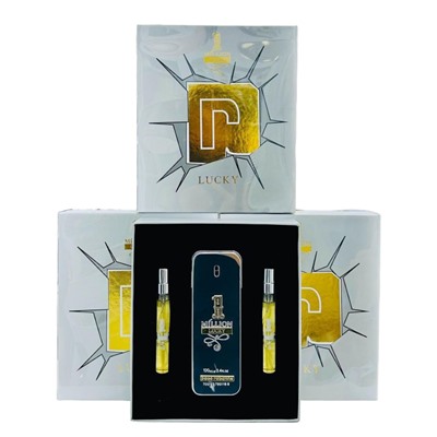 (LUX) Подарочный парфюмерный набор 3в1 Paco Rabanne 1 Million Lucky